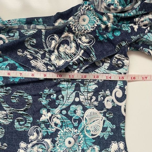 Talk of the Walk NWOT Mini Floral Open Shoulder Stretch Dress Sz S - Picture 5 of 10